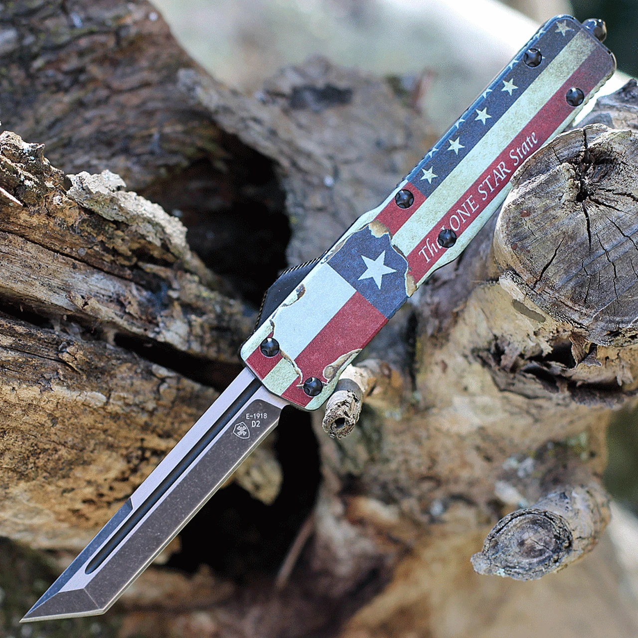 Templar Knife Co. Templar Premium Lightweight Slim OTF -Alum. Texan (3.25" D2 Blk Tanto) MA-TX-22-1 1 Templar Knife Co. Templar Premium Lightweight Slim OTF -Alum. Texan (3.25" D2 Blk Tanto) MA-TX-22-1