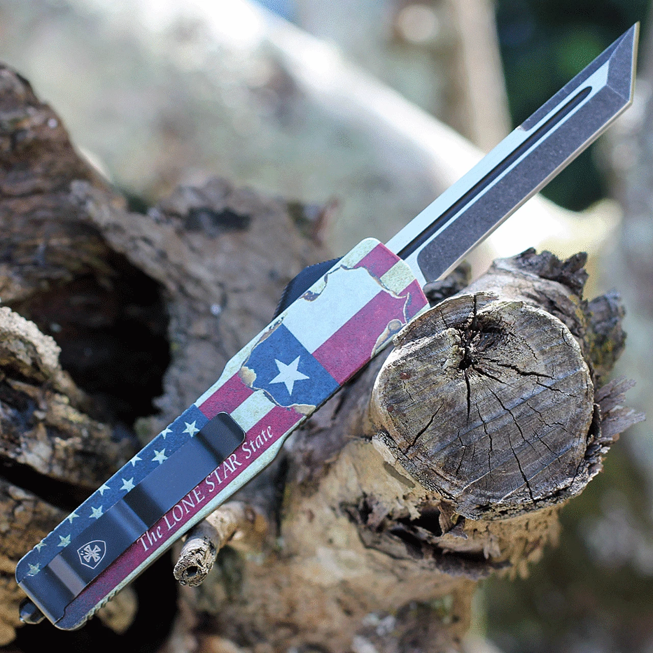 Templar Knife Co. Templar Premium Lightweight Slim OTF -Alum. Texan (3.25" D2 Blk Tanto) MA-TX-22-1 2 Templar Knife Co. Templar Premium Lightweight Slim OTF -Alum. Texan (3.25" D2 Blk Tanto) MA-TX-22-1 - Image 2