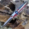 Templar Knife Co. Templar Premium Lightweight Slim OTF -Alum. Texan (3.25" D2 Blk Drop Point) MA-FL-32-1