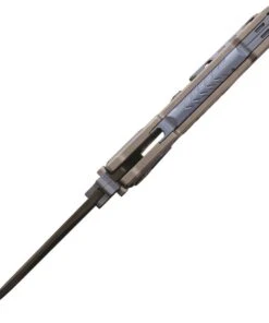 Maxace Knives Mammoth - Grey / Blue Ti (4.33" Black Tanto) MM04 -Knifeworks Sales Store MAXMM04 1 01238.1628015426