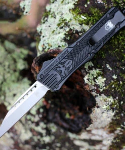 CobraTec Knives MBCTK-1MWNS Medium CTK-1 Black, 3.0" D2 Steel Wharncliffe Blade, Aluminum Handle