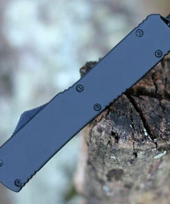 Templar Knife Co. Templar Knife Slim OTF Slim Black Rubber M-BR-23-1, 3.5" 440C Black/Satin Tanto Blade, Aluminum Zinc Handle -Knifeworks Sales Store MBR HANDLE.1 16580.1604328215