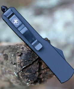 Templar Knife Co. Templar Knife Slim OTF Slim Black Rubber M-BR-23-1, 3.5" 440C Black/Satin Tanto Blade, Aluminum Zinc Handle -Knifeworks Sales Store MBR HANDLE 76345.1604328215