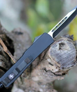 Templar Knife Co. Templar Knife Slim OTF Slim Black Rubber M-BR-23-1, 3.5" 440C Black/Satin Tanto Blade, Aluminum Zinc Handle -Knifeworks Sales Store MBR231.1 91683.1604328215