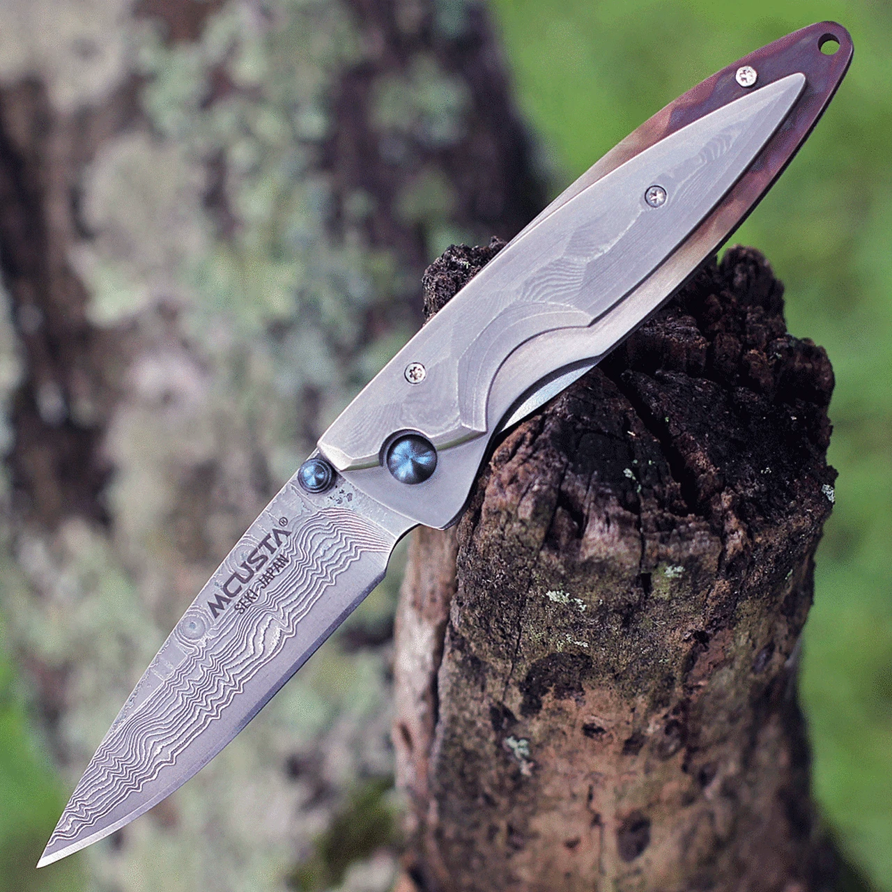 Mcusta Kusumi Classic Damascus Folder, Decorative Woven Nishijin Pouch 1 Mcusta Kusumi Classic Damascus Folder, Decorative Woven Nishijin Pouch