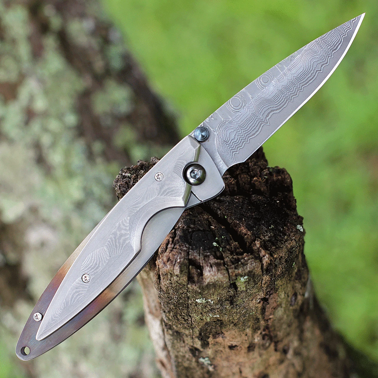 Mcusta Kusumi Classic Damascus Folder, Decorative Woven Nishijin Pouch 2 Mcusta Kusumi Classic Damascus Folder, Decorative Woven Nishijin Pouch - Image 2