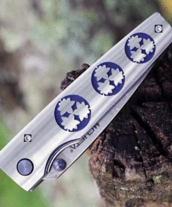 Mcusta Kamon Kaede MC-0096D, 2.875 Damascus Blade, Decorative Handle, Woven Nishijin Pouch -Knifeworks Sales Store MC0096D.2 79173.1626792822