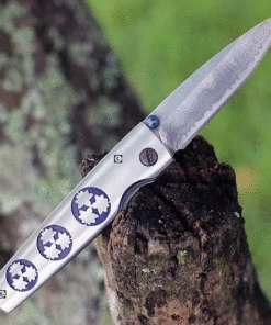 Mcusta Kamon Kaede MC-0096D, 2.875 Damascus Blade, Decorative Handle, Woven Nishijin Pouch -Knifeworks Sales Store MC0096D 40645.1626792822