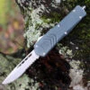 CobraTec Knives MGYFS-XMDS Medium FS-X Grey, 3.0" D2 Steel Drop Point Serrated Blade, CNC Aviation Aluminum Handle