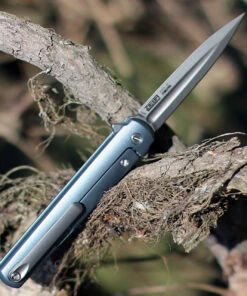 MKM - Maniago Knife Makers, Zieba Flame Flipper, FL02-TBSW, 2.9" Stonewashed Dagger, Blue Titanium, Handle 5 MKM - Maniago Knife Makers, Zieba Flame Flipper, FL02-TBSW, 2.9" Stonewashed Dagger, Blue Titanium, Handle -Knifeworks Sales Store MKFL02TBSW.1 41546.1612298182