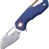MKM - Maniago Knife Makers Isonzo Stonewash Hawkbill Blade, Blue FRN Handle, Orange Aluminium Spacer