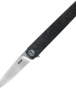 MKM - Maniago Knife Makers, Zieba Flame Flipper, FL01-FCT, 2.9" Satin Drop Point Blade, Carbon Fiber Handle
