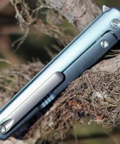 MKM - Maniago Knife Makers, Zieba Flame Flipper, FL01-TBSW, 2.9" Stonewashed Drop Point Blade, Blue Titanium Handle 6 MKM - Maniago Knife Makers, Zieba Flame Flipper, FL01-TBSW, 2.9" Stonewashed Drop Point Blade, Blue Titanium Handle -Knifeworks Sales Store MKMFL01TBSW.1 48360.1612297825