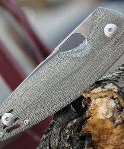 GiantMouse ACE Nimbus V2, 3.0" ELMAX Steel Satin Plain Blade, Green Canvas Micarta Handle -Knifeworks Sales Store NIMBUS V2 GRN MICARTA.3 93188.1615920767