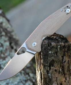 GiantMouse ACE Nimbus V2 - Natural Micarta (3" Elmax SW)