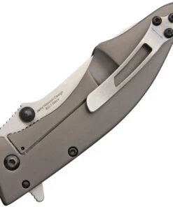 Outdoor Edge CQ-30S Small Conquer Framelock Knife, 3" Drop Point Serrated Blade, Brown Handle -Knifeworks Sales Store OECQ30S 1 37527.1584647943