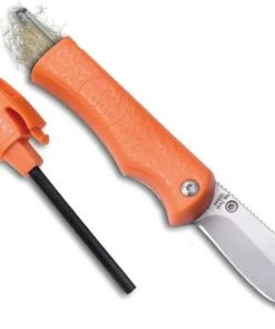 Outdoor Edge IG-23C Ignitro Folding Survival Knife, 2.25" Drop Point Blade, Orange ABS Handle -Knifeworks Sales Store OEIG23C 4 73093.1584645215