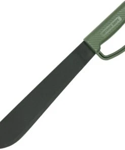 Ontario Knife Co. Camp Plus Machete 8510ODTC, 12.5" 1075 High Carbon Black Machete, OD Green Molded Plastic "D-Guard" Handle