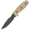 Ontario Rat-3 Caper - Tan Micarta (3.0" Blk Carbon Steel) 8663