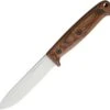 Ontario Knife Co. Bushcraft Field Knife 8696, 5" Alloy Carbon Steel Plain Blade, Walnut Wood Handle
