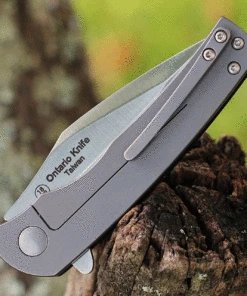 Ontario Carter Trinity ON8877, 3" AUS-8 Satin Blade, Black G-10 & Titanium Handles -Knifeworks Sales Store ON8877.2 69384.1627485852