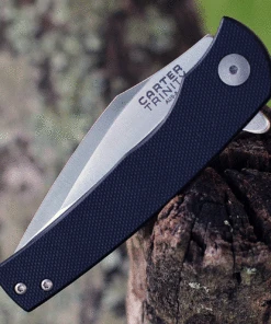 Ontario Carter Trinity ON8877, 3" AUS-8 Satin Blade, Black G-10 & Titanium Handles -Knifeworks Sales Store ON8877.3 57936.1627485852
