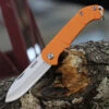 Ontario Knife Co. Traveler 8901, 2.25" Stainless Steel Satin Plain Blade, Orange Plastic Handle