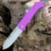 Ontario Knife Co. Traveler 8901PUR, 2.25" Stainless Steel Satin Plain Blade, Purple Plastic Handle