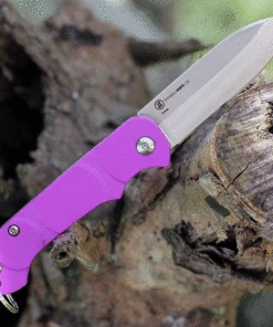 Ontario Knife Co. Traveler 8901PUR, 2.25" Stainless Steel Satin Plain Blade, Purple Plastic Handle -Knifeworks Sales Store ON8901PUR 20160.1626899920