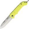 Ontario Knife Co. Traveler 8901YLW, 2.25" Stainless Steel Satin Plain Blade. Yellow Plastic Handle