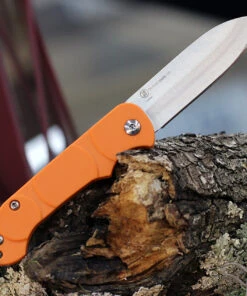 Ontario Knife Co. Traveler 8901, 2.25" Stainless Steel Satin Plain Blade, Orange Plastic Handle -Knifeworks Sales Store ON8901 36587.1615917022