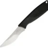 Ontario Knife Co. Hunt Plus Caper 9718, 4" High Carbon Steel Steel Satin Plain Blade, Black Synthetic Rubber Handle