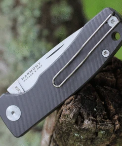 PMP Knives & Maxace Harmony PMP006, 3" Bohler M390 Stonewashed Drop Point Blade, Dark Gray Titanium Handles -Knifeworks Sales Store PMP006.1 99411.1625687733