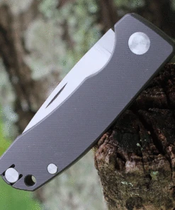 PMP Knives & Maxace Harmony PMP006, 3" Bohler M390 Stonewashed Drop Point Blade, Dark Gray Titanium Handles -Knifeworks Sales Store PMP006.2 59622.1625687733