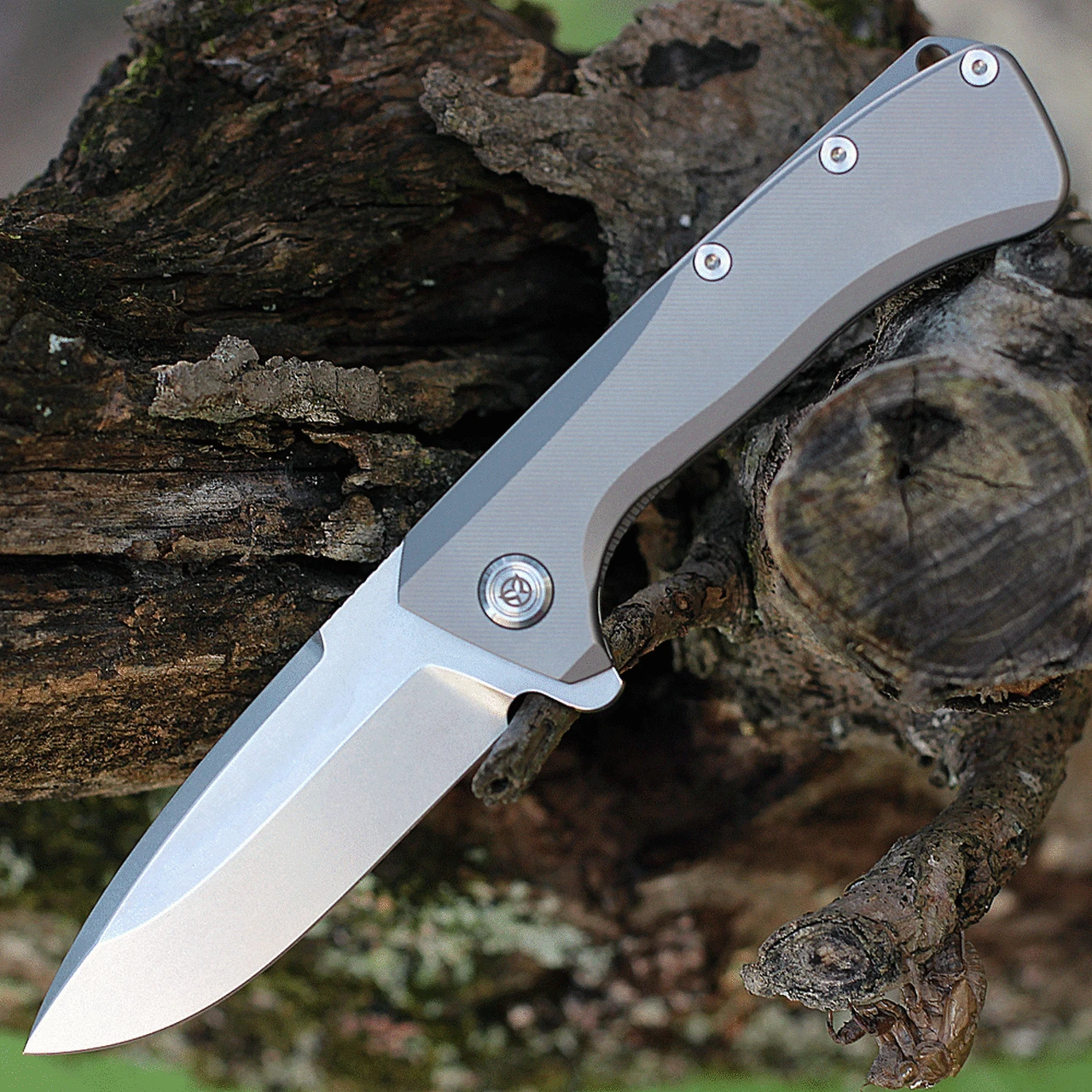 PMP Knives Revenge II - Gray Titanium (3.74" M390 Satin) PMP009 1 PMP Knives Revenge II - Gray Titanium (3.74" M390 Satin) PMP009