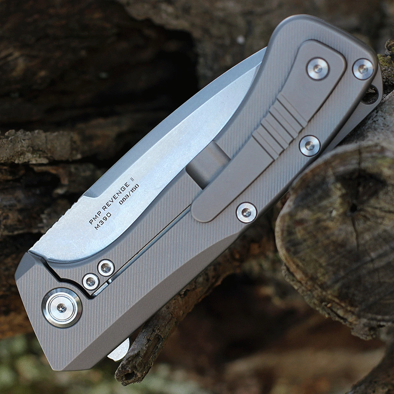 PMP Knives Revenge II - Gray Titanium (3.74" M390 Satin) PMP009 4 PMP Knives Revenge II - Gray Titanium (3.74" M390 Satin) PMP009 - Image 4