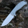 PMP Knives Big Boy Flipper - Gray Ti (3.65" 14C28N Satin) PMP022
