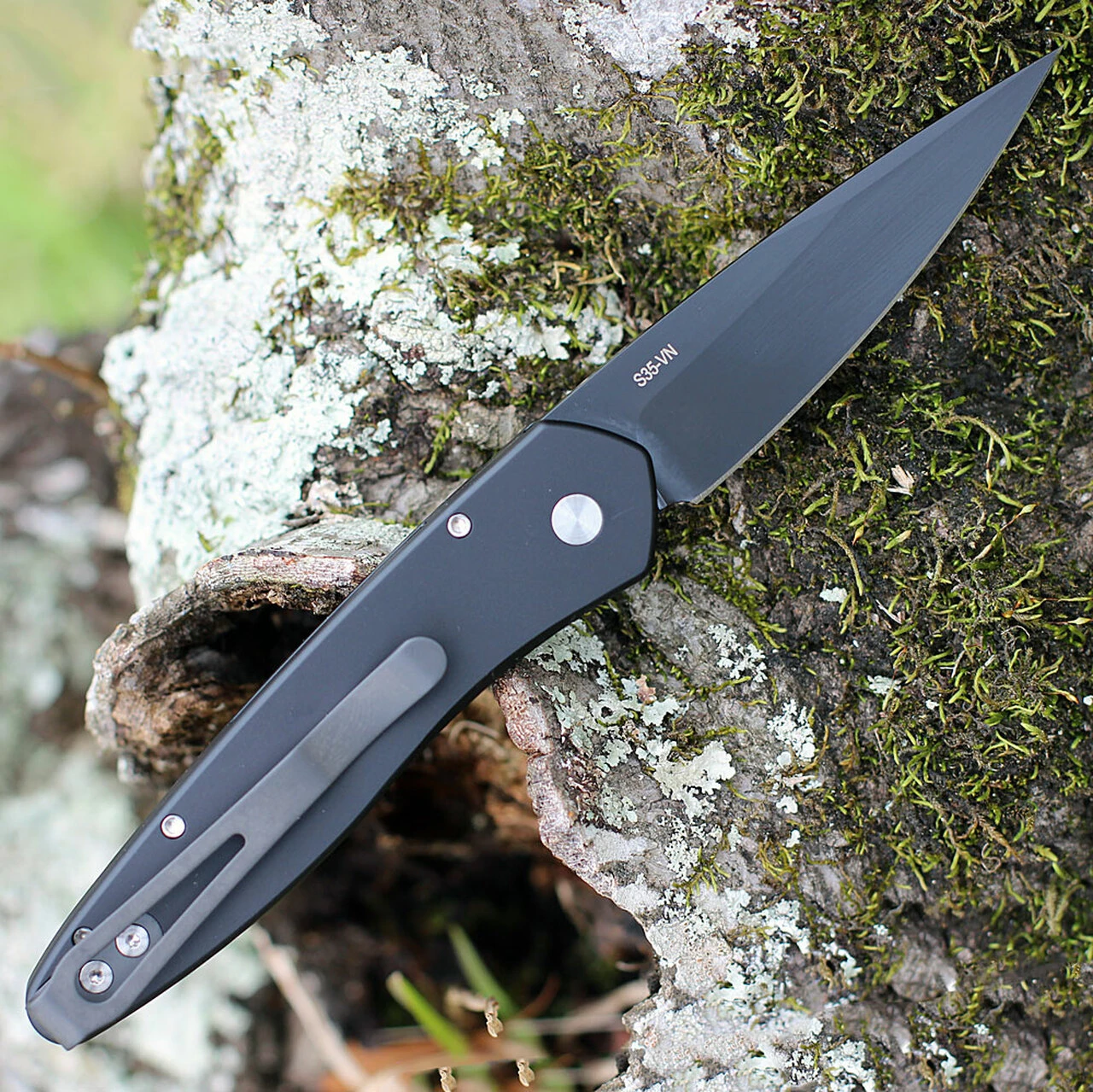 Pro-Tech Newport Automatic - Black Alum (3" S35VN Blk) 3407 2 Pro-Tech Newport Automatic - Black Alum (3" S35VN Blk) 3407 - Image 2