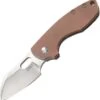 CRKT Pillar Framelock Copper CR5311CU, 2.382" 8Cr13MoV Plain Blade, Handle has a Copper Front w/ 2Cr13 SS on the Back