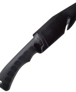 SOG ACE1001CP Ace Fixed Blade, 3.8" 7Cr17MoV Stonewash Clip Point Plain Blade, Black TPR Handle -Knifeworks Sales Store Product 53088 52991.1583767511