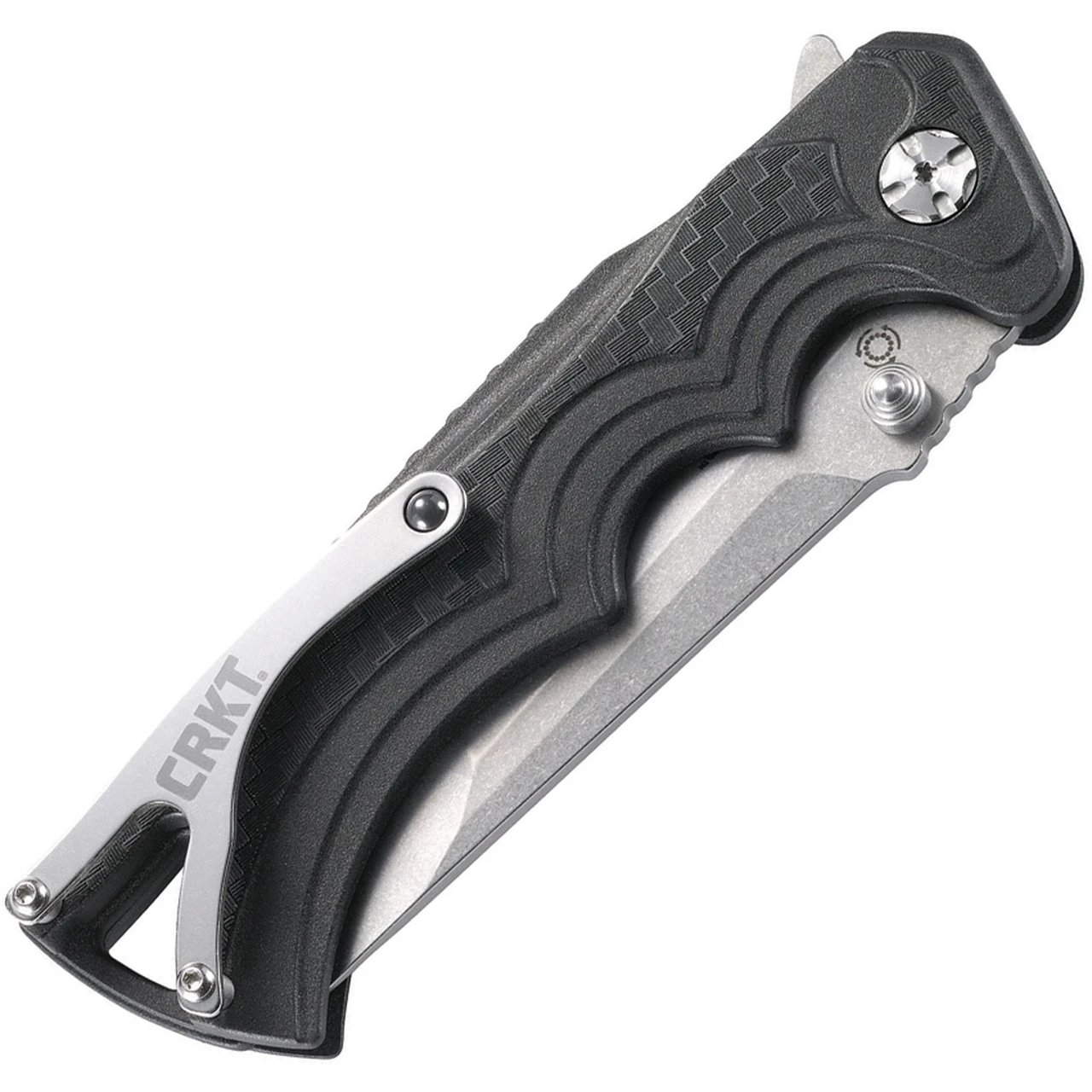 CRKT BT Fighter 5225 Button Lock Folder, 3.64" 8Cr13MoV Stonewash Plain Blade, Black Glass Reinforce Fiber Polymide Handle 2 CRKT BT Fighter 5225 Button Lock Folder, 3.64" 8Cr13MoV Stonewash Plain Blade, Black Glass Reinforce Fiber Polymide Handle - Image 2