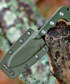 QSP Knife Neckmuk Neck Knife QS125-C, 2.875" D2 Plain Blade, Green G10 Handle -Knifeworks Sales Store QS125C 32492.1603890311