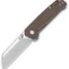 QSP Knife QSP Penguin Brown Micarta( 3" D2 Two-Tone Satin) QS130-A