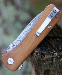 QSP Knife Hawk Linerlock QS131-B, 3.225" Damascus Plain Blade, Verawood Handle -Knifeworks Sales Store QS131B.2 68190.1603827575