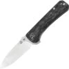 QSP Knife Hawk, QS131-F, 3.25" CPM S35VN Satin Blade, Shredded Carbon Fiber Handle