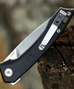 QSP Knife Leopard Linerlock CF QS135-A, 3.0" Sandvik 14C28N Satin Plain Blade, Carbon fiber overlay G10 -Knifeworks Sales Store QS135A.2 72067.1603914876