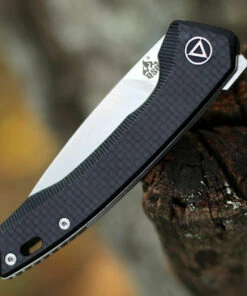 QSP Knife Leopard Linerlock CF QS135-A, 3.0" Sandvik 14C28N Satin Plain Blade, Carbon fiber overlay G10 -Knifeworks Sales Store QS135A.3 95516.1603914876