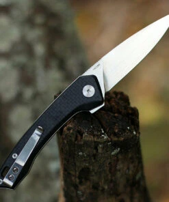 QSP Knife Leopard Linerlock CF QS135-A, 3.0" Sandvik 14C28N Satin Plain Blade, Carbon fiber overlay G10 -Knifeworks Sales Store QS135A 37817.1603914876