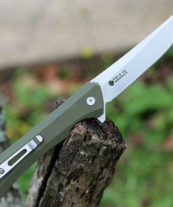 Ruike Hussar P121G, 3.62" 14C28N Plain Blade, Army Green G-10 Handle 5 Ruike Hussar P121G, 3.62" 14C28N Plain Blade, Army Green G-10 Handle -Knifeworks Sales Store RKEP121G 30146.1639512180