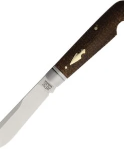 Rough Ryder Reserve One Arm Razor - Brown Micarta (3.0" D2 Razor) RRR001BM